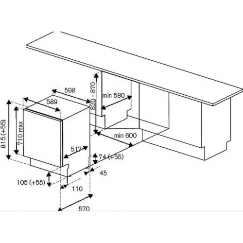 Посудомоечная машина Bertazzoni DW60EPR/21
