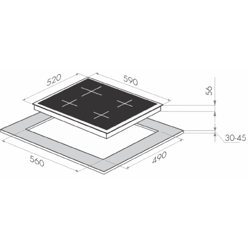 Варочная панель Maunfeld MVI 59.4HZ.2BT BK