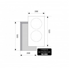 Варочная панель LEX EVI 320-2 BL