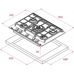 Варочная панель Teka GZC 75330 XBN STONE GREY 112570101