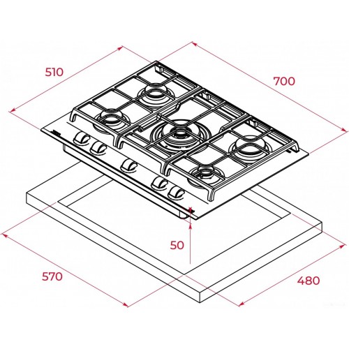 Варочная панель Teka GZC 75330 XBN WH 112570104