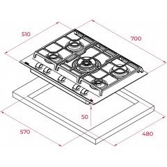 Варочная панель Teka GZC 75330 XBN WH 112570104