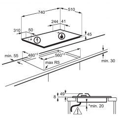 Варочная панель AEG HKB75450NB