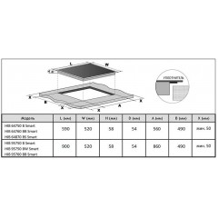 Варочная панель Korting HIB 95750 BW Smart