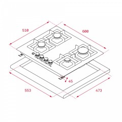 Варочная панель Teka EFX 60.1 4G AI AL CI NAT (E4) 112610029
