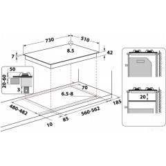 Варочная панель Whirlpool GMWL728/IXL