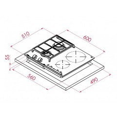 Варочная панель Teka Hybrid JZC 64322 ABN Black 112570132