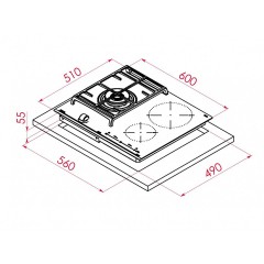 Варочная панель Teka Hybrid JZC 63312 ABN Black 112570149