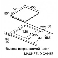 Варочная панель Maunfeld CVI453STBK