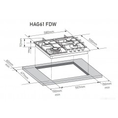 Варочная панель Zorg HAG61 FDW black