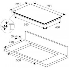 Варочная панель Bertazzoni P604I1B26NV