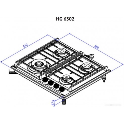 Варочная панель Korting HG 6302 CTB