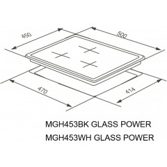 Варочная панель Meferi MGH453BK Glass Power