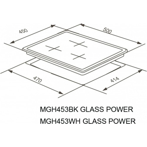 Варочная панель Meferi MGH453BK Glass Power