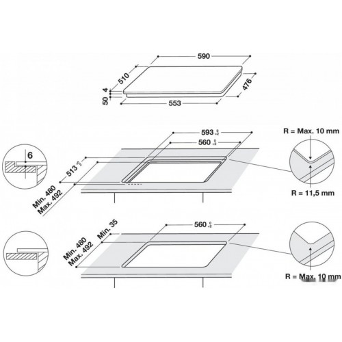 Варочная панель Whirlpool WB B8360 NE