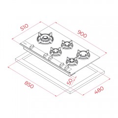 Варочная панель Teka GBC 95-G1 GBC MATT BLACK (112570237)