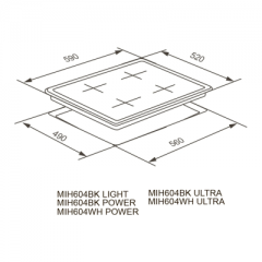 Варочная панель Meferi MIH604WH ULTRA