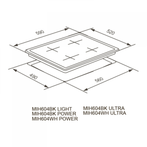 Варочная панель Meferi MIH604WH ULTRA
