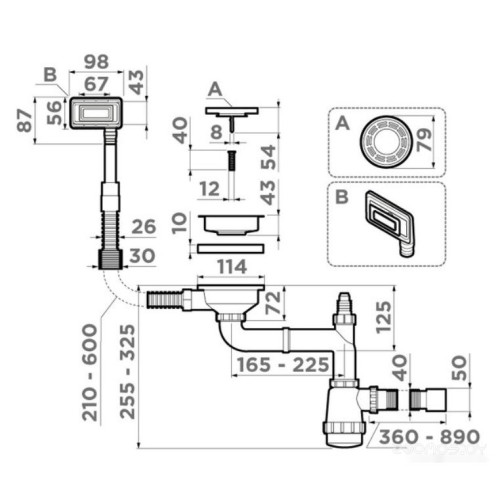 Сифон Omoikiri WK-1-UN GM 4956833