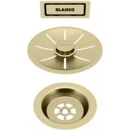 Накладка на сливное отверстие Blanco C-overflow и InFino® сатин золото одна чаша 203476