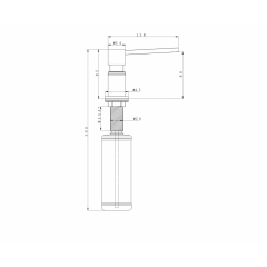 Дозатор для моющего средства Paulmark Kraft D003-BG (брашированное золото)