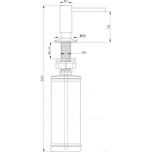 Дозатор для жидкого мыла Paulmark Decus D004-BR (бронзовый)