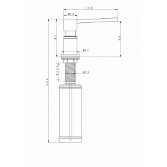 Дозатор для жидкого мыла Paulmark Kraft D003-401TB (черный/антрацит)