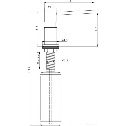 Дозатор для жидкого мыла Paulmark Kraft D003-418(BLM) (черный/черный металлик)