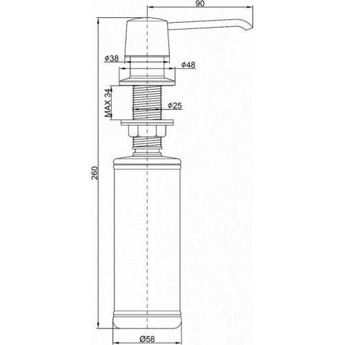 Дозатор для жидкого мыла Paulmark Sauber D001-401(AN) (антрацит)