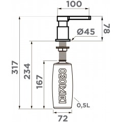 Дозатор для жидкого мыла Omoikiri OM-05 GB (графит)
