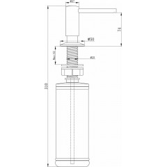 Дозатор для моющего средства Paulmark Decus D004-LG (светлое золото)