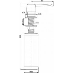 Дозатор для моющего средства Paulmark Sauber D001-BR (бронза)