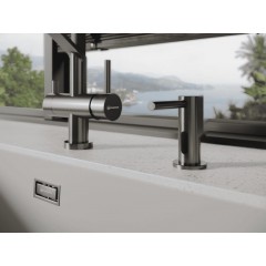 Дозатор для моющего средства Omoikiri OM-09-BN SENSOR (нержавеющая сталь)