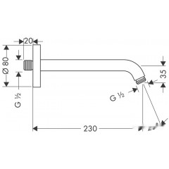 Держатель для душа Hansgrohe 27412000