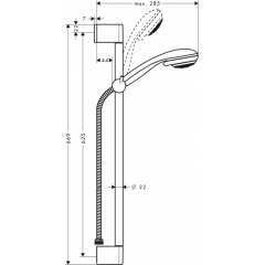 Душевая система Hansgrohe Crometta 85 (27763000)