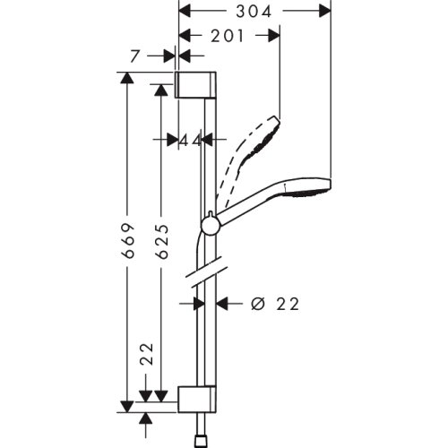Душевая система Hansgrohe Croma Select S (26562400)
