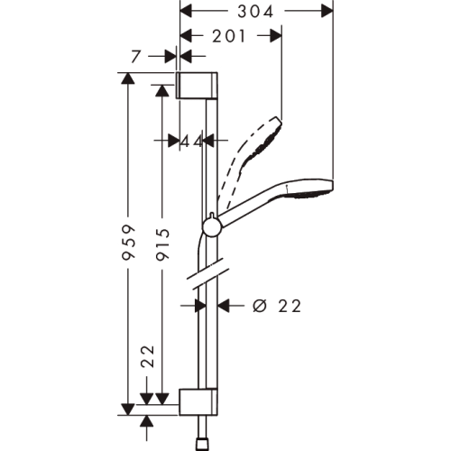 Душевая система Hansgrohe Croma Select E (26592400)