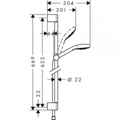 Душевая система Hansgrohe Croma Select E [26580400]