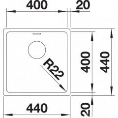 Кухонная мойка Blanco Andano 400-U (без клапана-автомата)