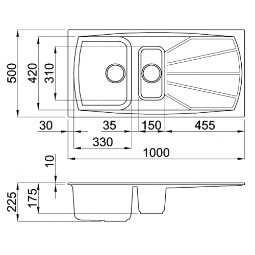 Кухонная мойка Elleci Living 475 G68 Bianco