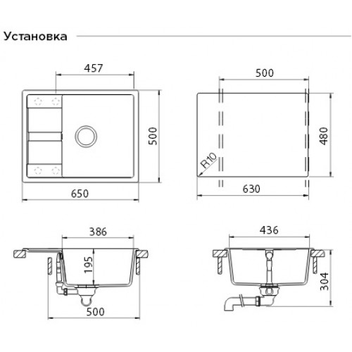 Кухонная мойка Schock Optima 50D эверест
