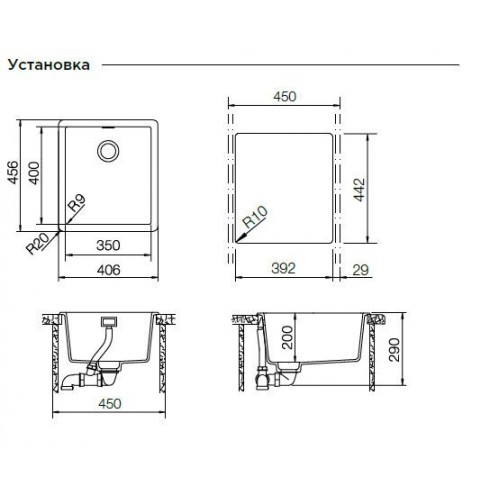 Кухонная мойка Schock Greenwich 45 (N-100) бронза