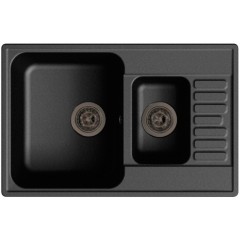 Кухонная мойка GranFest QUARZ Z-21K (черный)