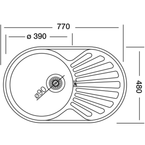 Кухонная мойка Kromevye EC 259 D