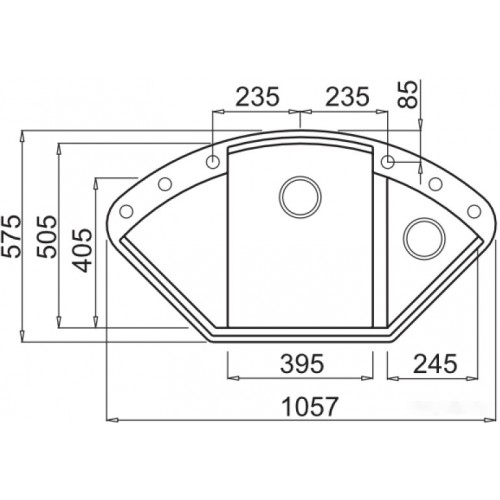 Кухонная мойка Elleci Easy CORNER M73 Titanium