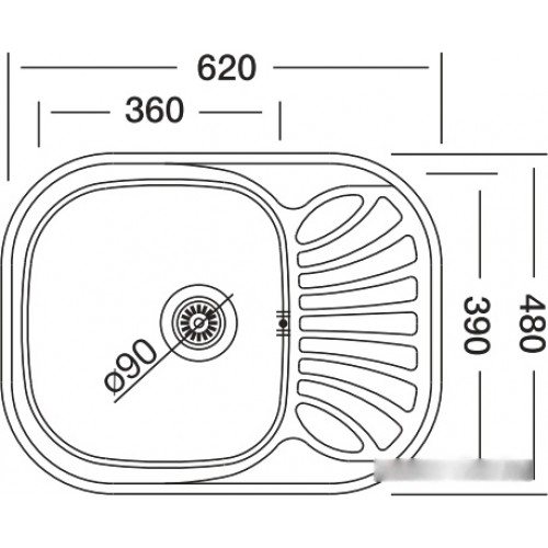 Кухонная мойка Kromevye Bianсa EC 305 D