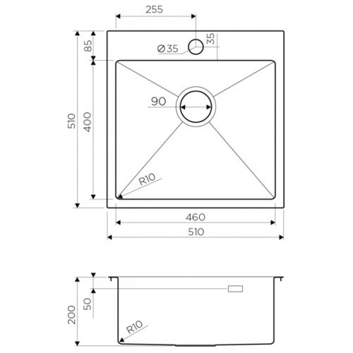 Кухонная мойка Omoikiri Akisame 51-LG (светлое золото)