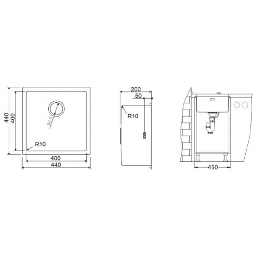 Кухонная мойка Omoikiri Taki 44-U/IF-IN