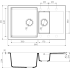 Кухонная мойка Omoikiri Daisen 86-2-BL черный 4993477