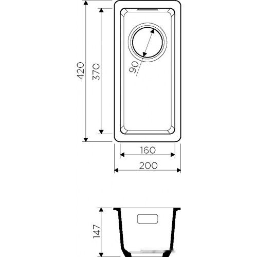 Кухонная мойка Omoikiri Kata 20-U-GR leningrad grey
